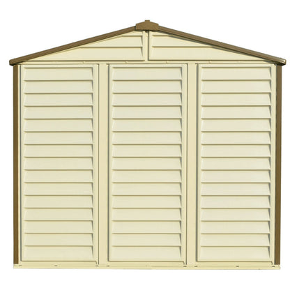 DuraMax 8ft x 5.5ft Storeall Vinyl Shed with Foundation Kit and window