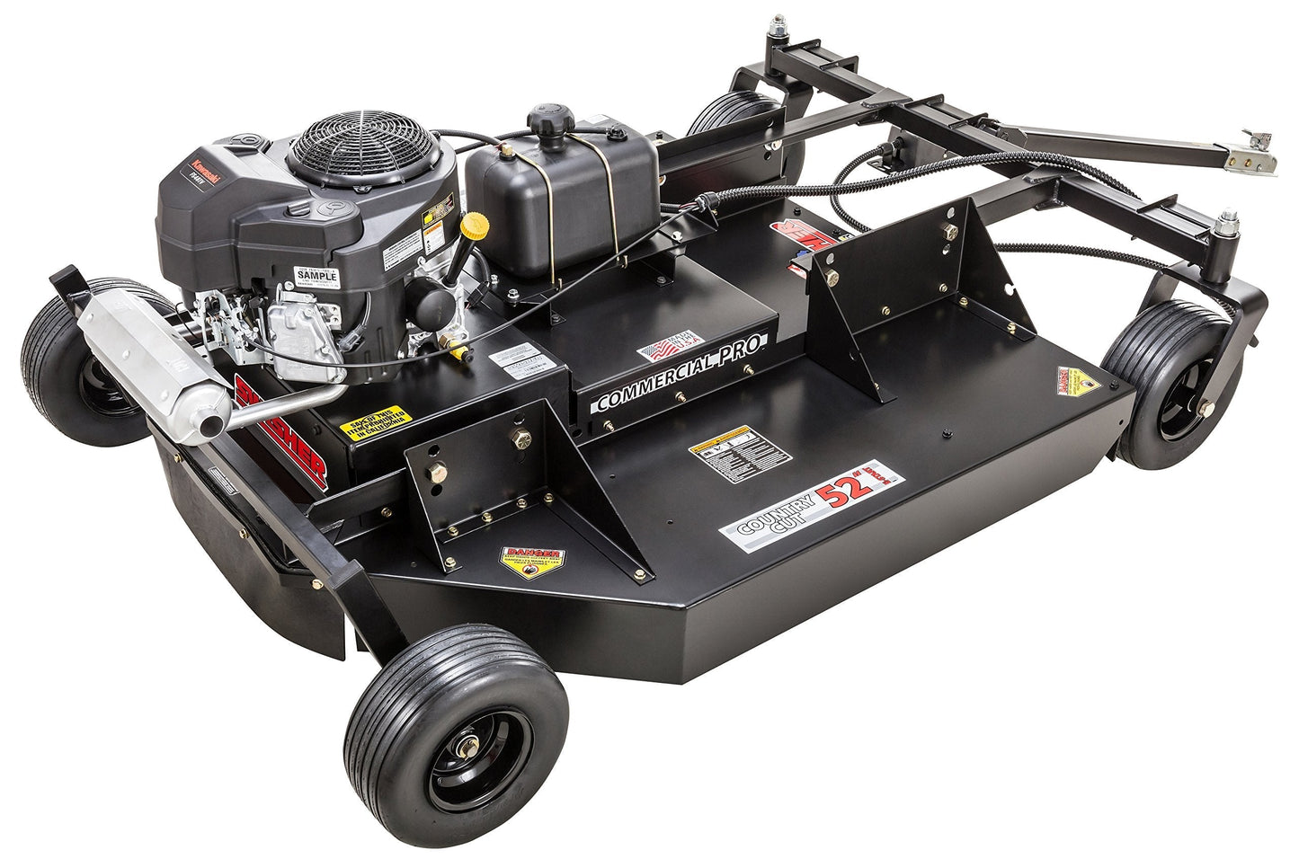 Swisher RC14552CPKA 14.5HP 12V Kawasaki 52" Commercial Pro Rough Cut trailcutter, Black