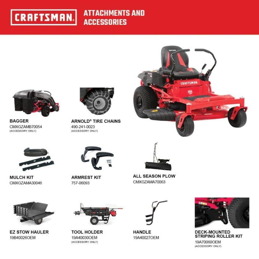 Craftsman Z5200 42-in 20-HP V-twin Gas Zero-Turn Riding Lawn Mower Rubber CMXGNAM211701